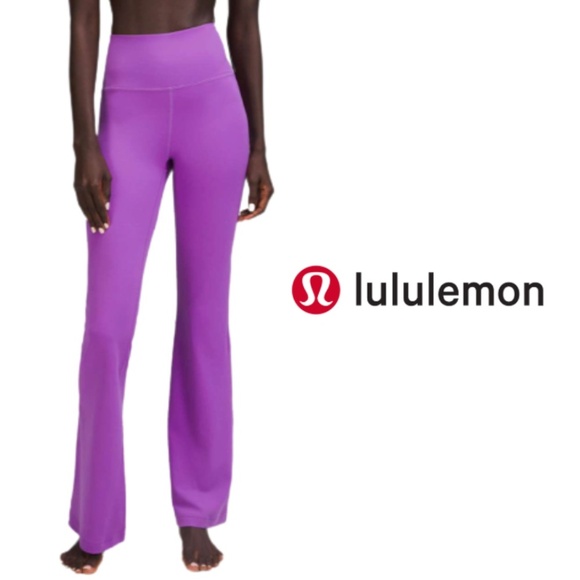 Lululemon Groove Super-High-Rise Flared Pant *Nulu Moonlit Magenta - Size 4 - Picture 1 of 13